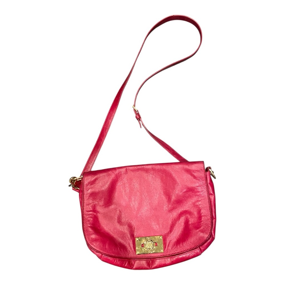 Tory Burch Hot pink fuchsia Leather Bag with Crossbody Strap